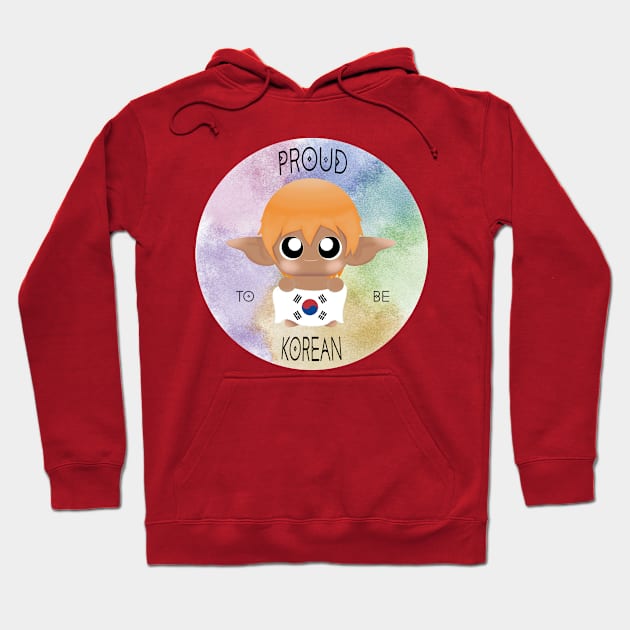 Proud to be Korean (Sleepy Forest Creatures) Hoodie by Irô Studio